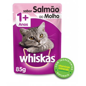 Sachê Whiskas Salmão para Gatos Adultos - 85g